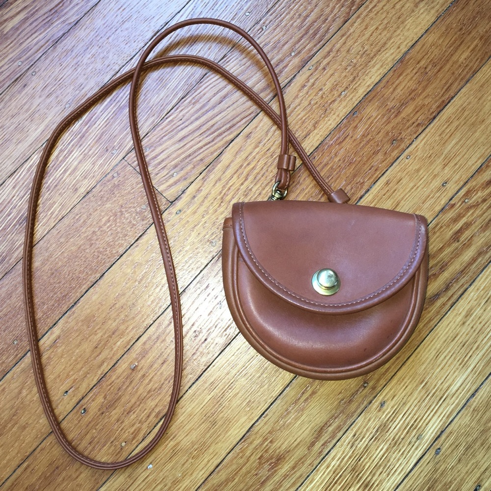 Coach British tan mini belt bag.